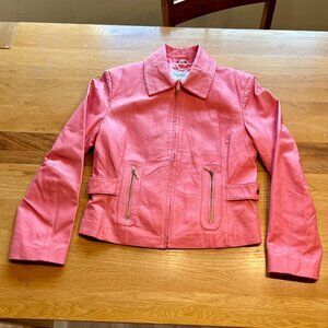 Vintage Barbie Pink Genuine Leather Jacket, Pamela McCoy, Women’s M